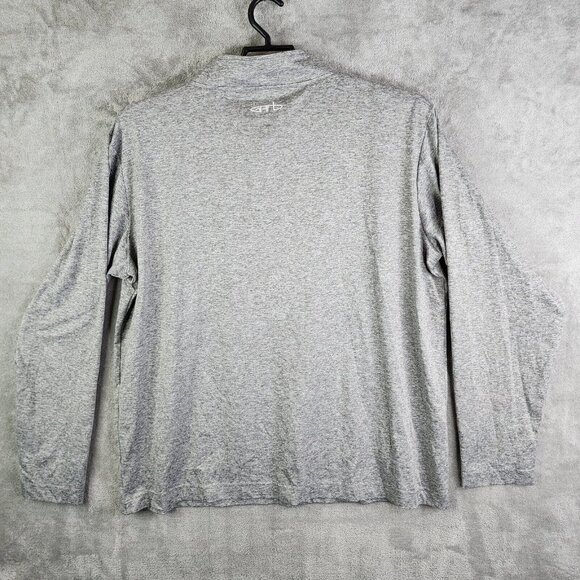 Mens Garb Heathered Gray 1/4 Zip Pullover Sweatshirt Mock Neck Long Sleeve XL - Picture 5 of 8